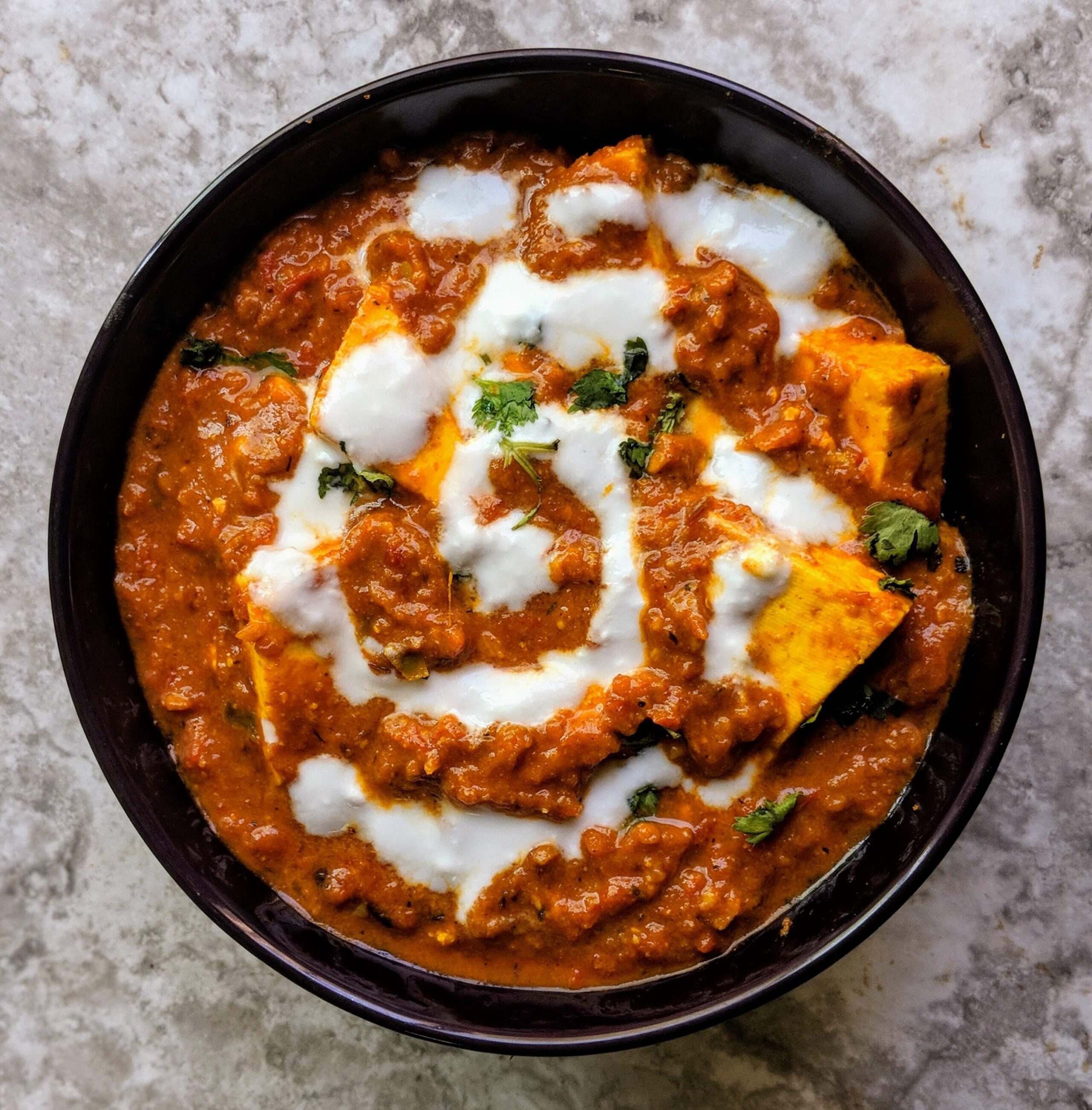 North Indian vegetarian curries – available for dine-in